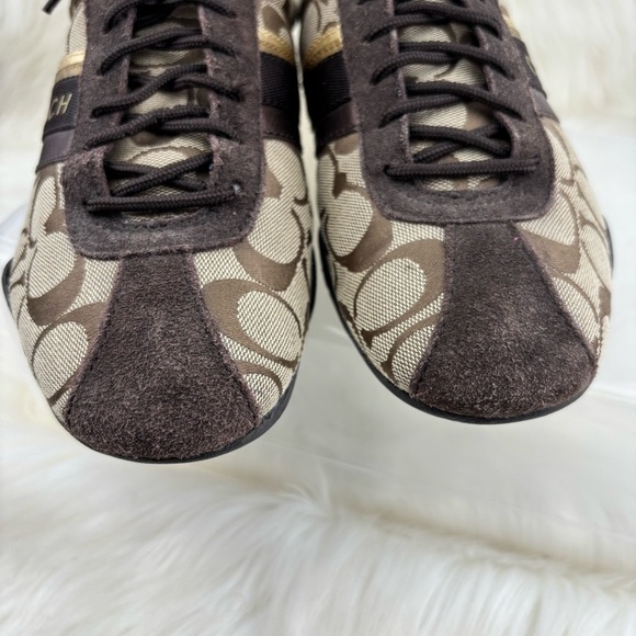 Coach Jayme Sneakers Brown Logo Size 8 Woman - Picture 6 of 9